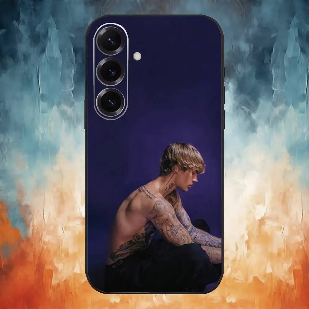 حافظة هاتف J-Justin B-Bieber المغني لهاتف سامسونج جالاكسي A73، A72، A71، A70، A53، A52، A51، غطاء أسود ناعم آخر #6