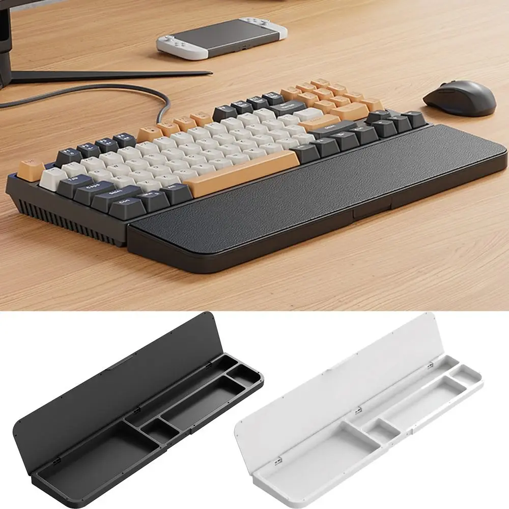 Anti-Slip Base Keyboard Wrist Rest Partitioned Storage box Keyboard Hand Rest Pad Ergonomic Space Saving Desk Wrist Support