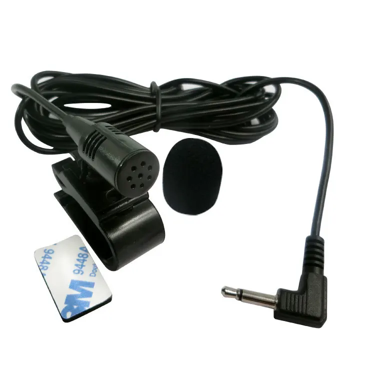 Mini Mic Adesivo No Microfone Do Carro, Comunicação Bluetooth, Navegador GPS externo, 3.5mm Clip Jack Plug