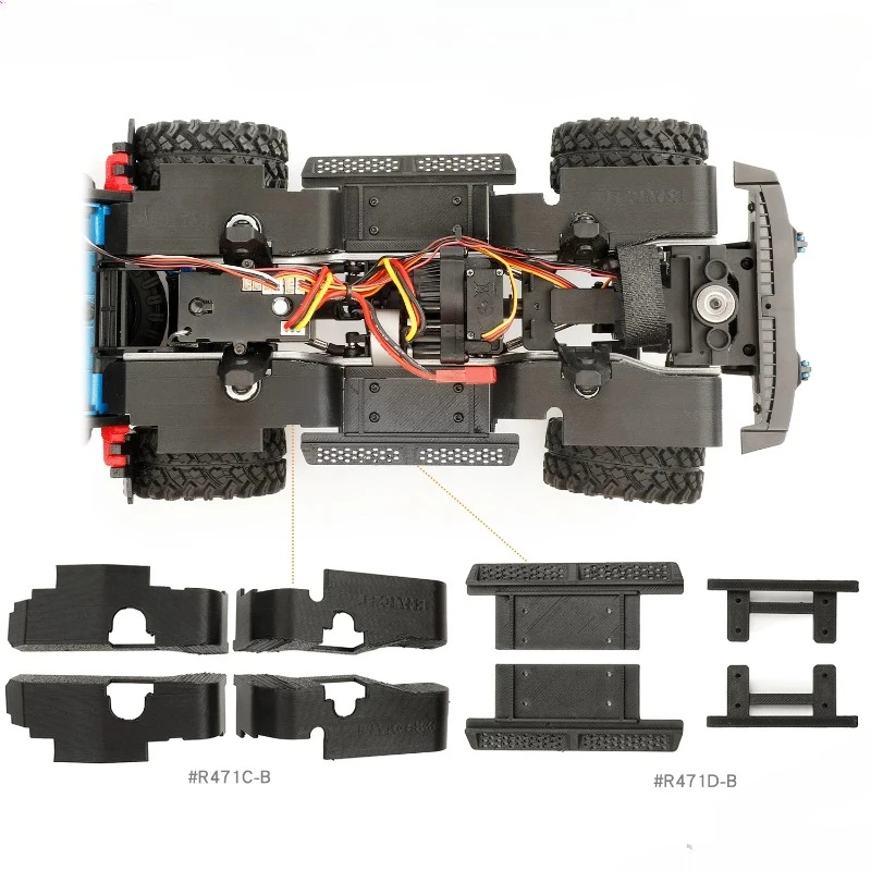 Simulated Wheel Cover Side Step for 1/18 RC Car Crawler Car MJX H18P Accessories
