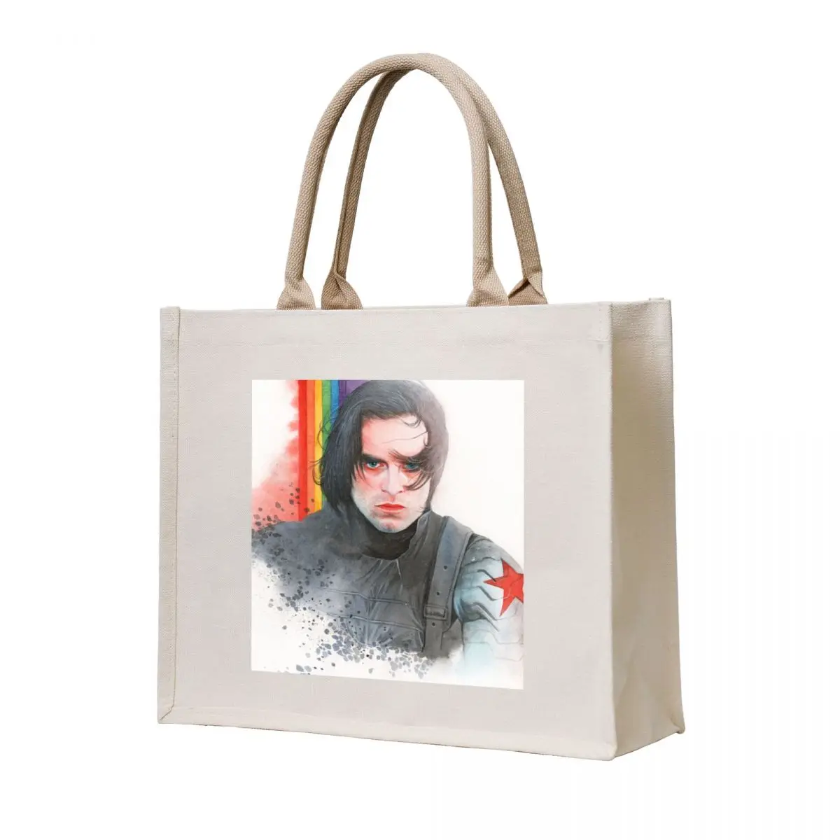 

Sebastian Stan Tote Bag bag for beach Customizable tote bag reusable shopping bags supermarket folding