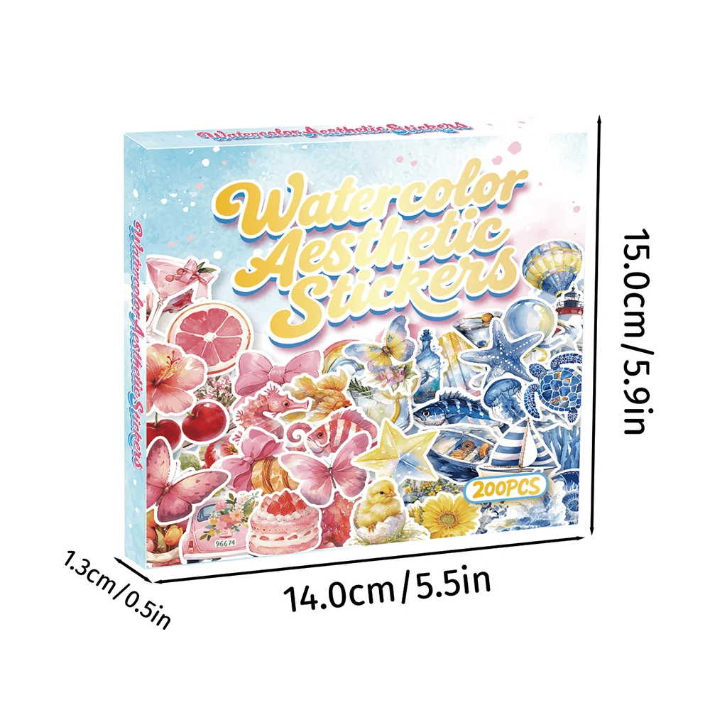 10/50/100/200pcs INS Style Aesthetic Cartoon Stickers Waterproof DIY Stationery Diary Phone Case Kawaii Decoration Decals Toys