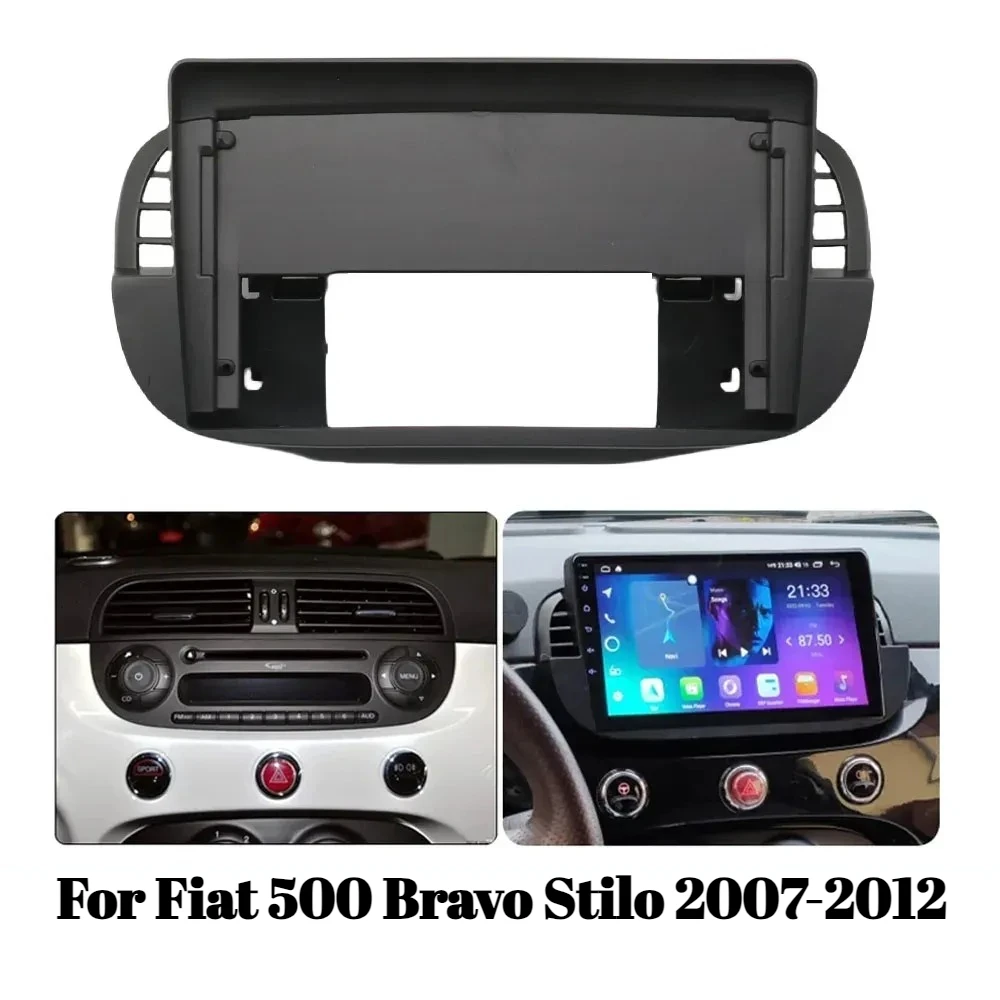

For Fiat 500 Bravo Stilo 2007-2012 Single Double Din Car Radio Fascia Panel Face Plate DVD Frame Installation Kit