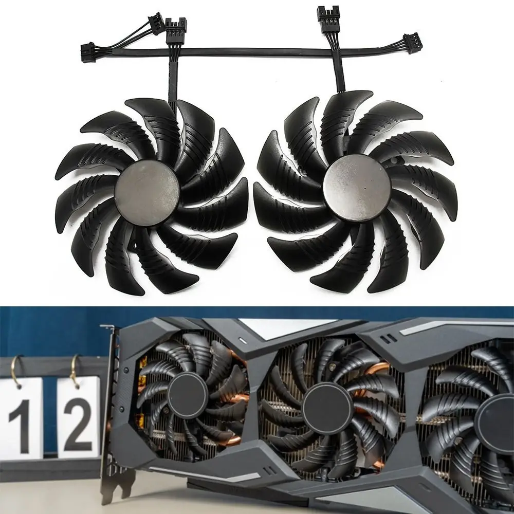 T129215SU GPU Cooler Dual Fans 4Pin Video Card Cooler DC 12V Cooling System for GIGABYTE RTX2060GTX1650 1660/1660Ti