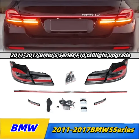 BMW 5 시리즈 f10 오버 미등 수정 브레이크 런 라이트, LED 업그레이드