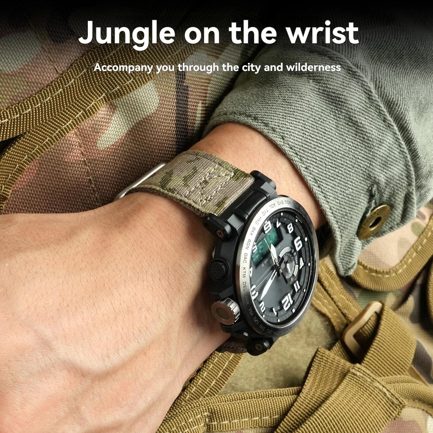 Камуфляжный парусиновый быстросъемный ремешок для часов 23 мм 24 мм для Casio PRG-600/650Y/PRW-6600/70YB PRW-6900Y/6800 серии мужской ремешок