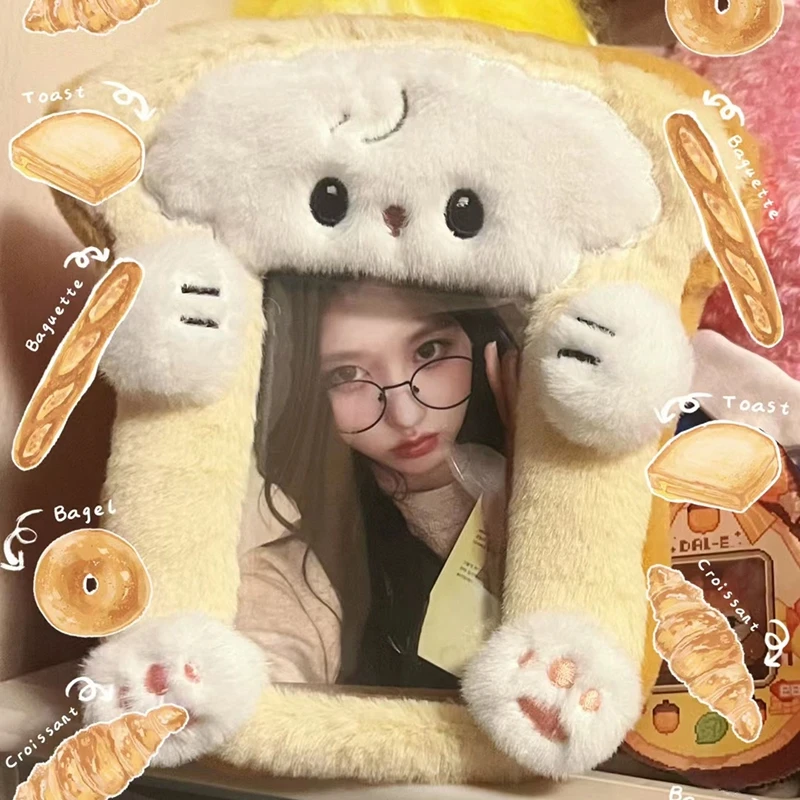 حامل فوتوغرافي Kpop قطيفة لطيف مع سلسلة مفاتيح ، أرنب كرتوني ، حافظة بطاقات ائتمان لبطاقات الهوية المصرفية ، قلادة حقيبة واقية ، أكمام صور معبود