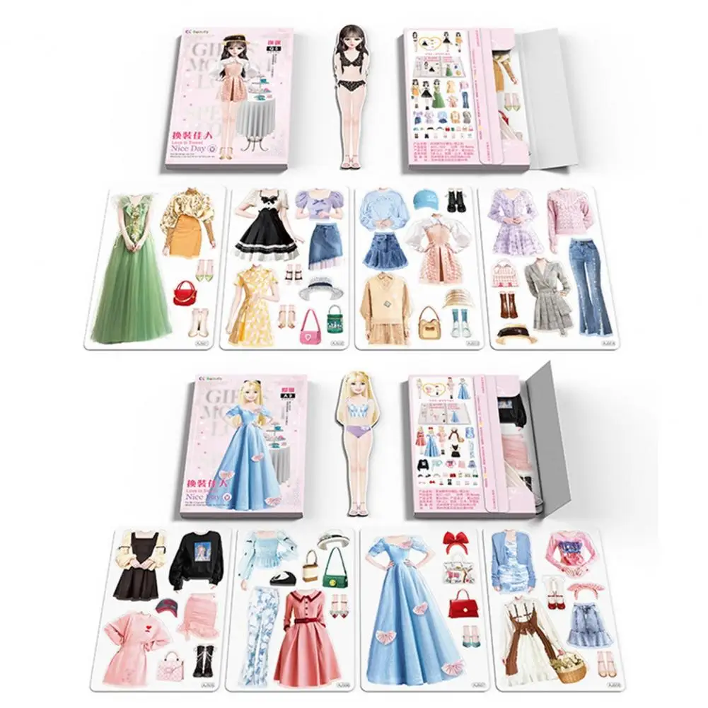 Magnetic Dress Up Doll Pretend Play Toy Encourage Creation Funny Clothes Dress Up Puzzle Game Magnetic Dress Up Set