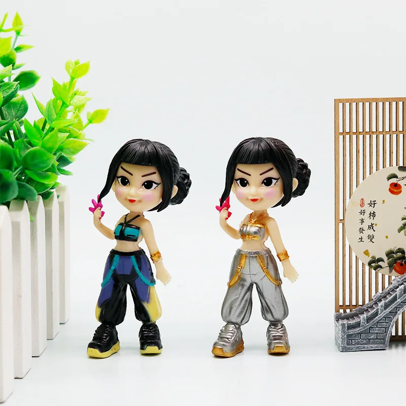 Anime Cartoon Kpop Demon Hunters Zoey Rumi Mira Desktop Ornament Y2K Creatieve Nieuwe Trendy Speelgoed Computer Desktop Figuur Verzamelen