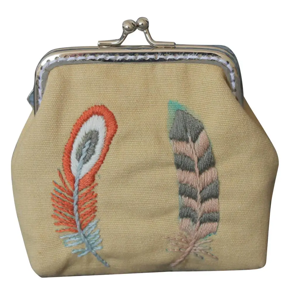 DIY Flower Embroidery Wallet Purse Tree Needlework Sewing Cross Stitch Materials