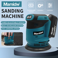 Mamidw 18V Cordless Rechargeable Disc Random Orbital Sander Woodworking Sanding Putty Polishing Bare Tool For Makita Battery