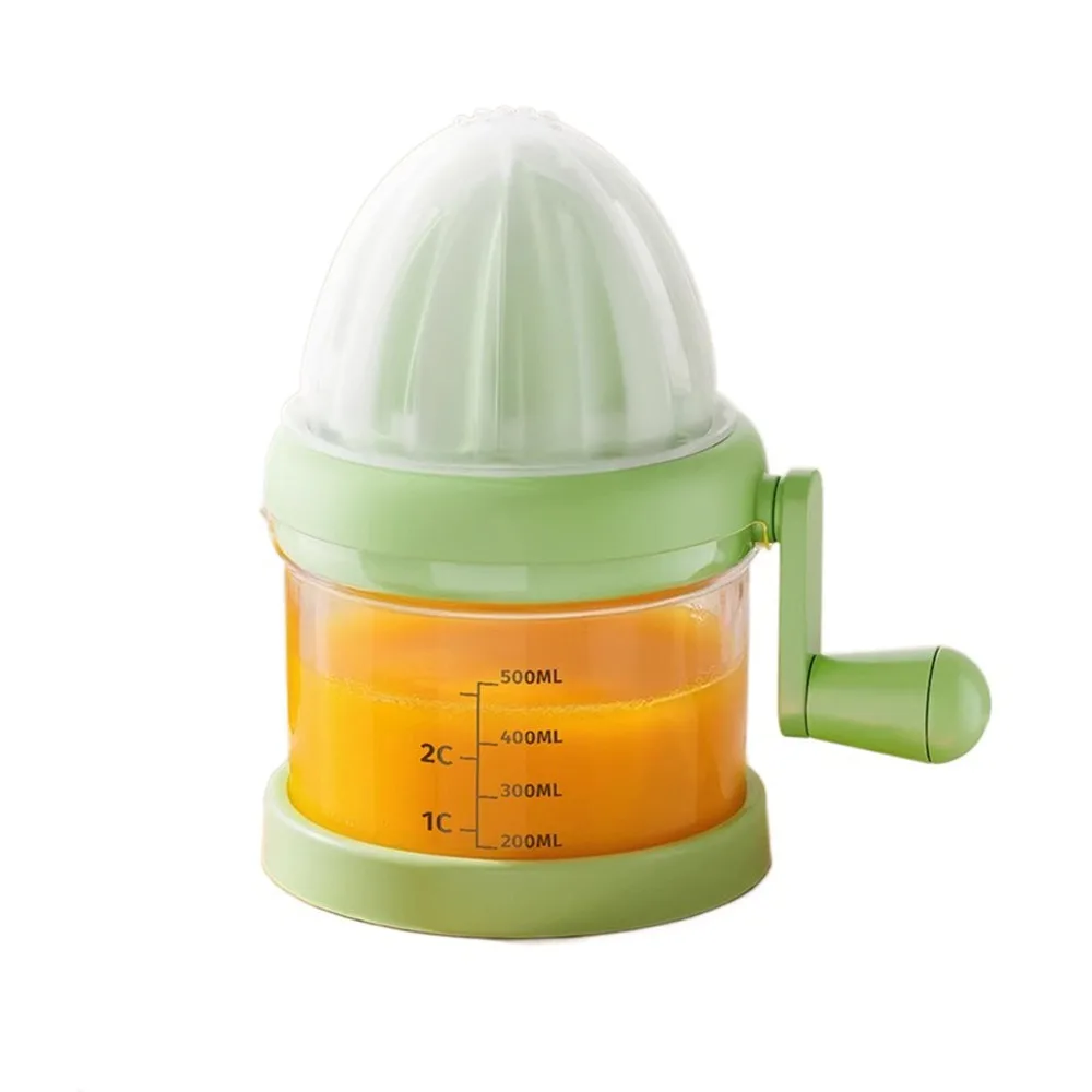 

Transparent Manual Fruit Juicer with Cover Labor-Saving Hand Press Squeezer Multifunctional Non-slip Bottom Juice Extractor