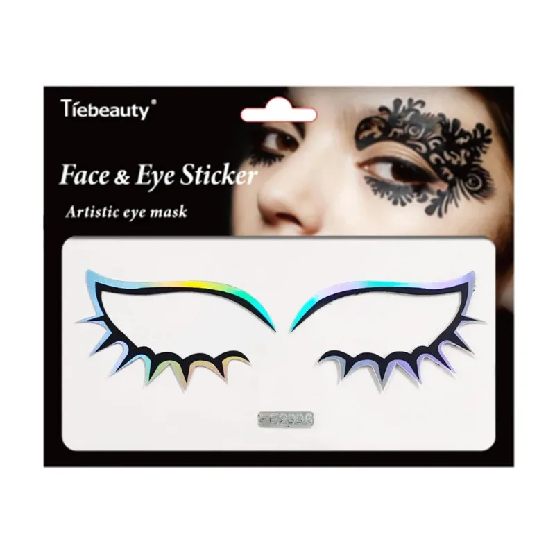 Colorful Eyes Makeup Stickers Laser Eyeliner Eyebrows Led Face stickers Decals Festival Party Tattoo Decor Makeup Accessory