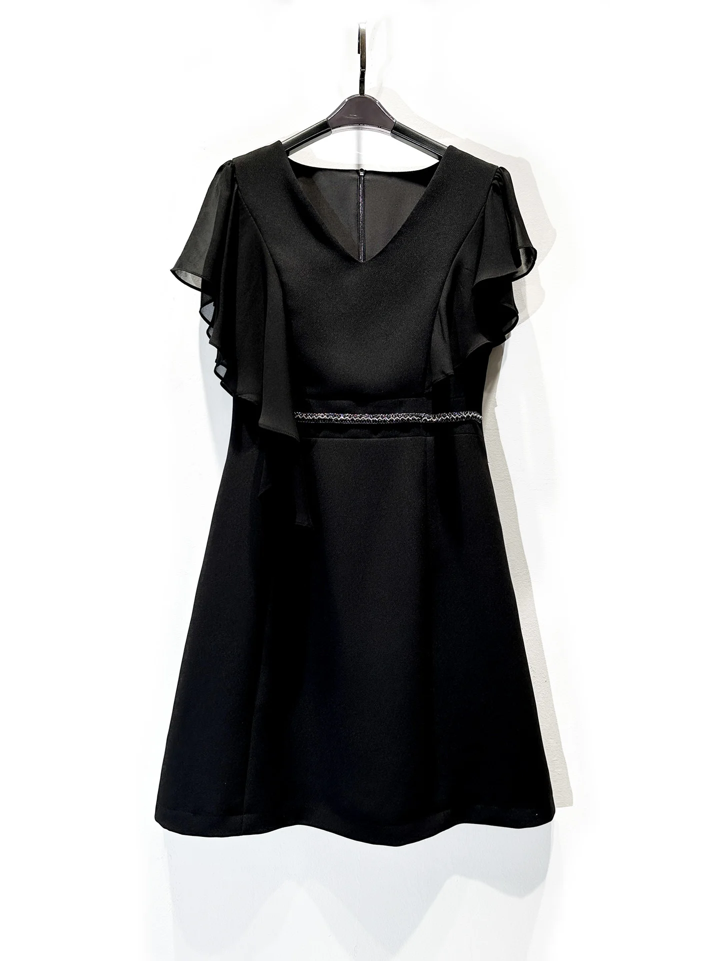 

Entry Lux Summer Simple Advanced A-line Dress For Women Short Sleeves Hip Skirt Female Slim V-neck Dresses Mujer Robe Clothes