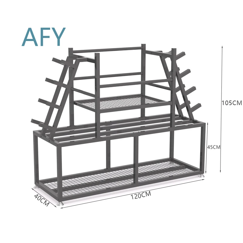 Fitness Equipment Storage Rack for Yoga Mat Foam Roller Stand Movable Exercise Mat Holder Gym Accessory for Home Workout