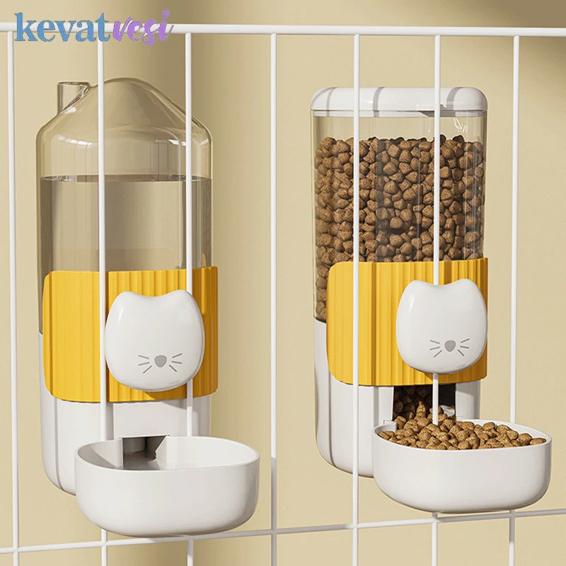 Hanging Cat Feeder Automatic Pet Water Dispenser Pet Hanging Bowl for Puppies Cats Small Animal Pet Feeder Drinking Supplies