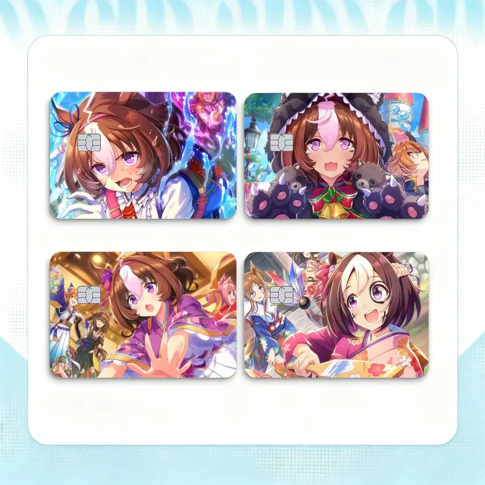 M-Meisho Doto U-Umamusume  Credit Card HD Stickers Game Card Decal Small Chip Waterproof Sticker Gift