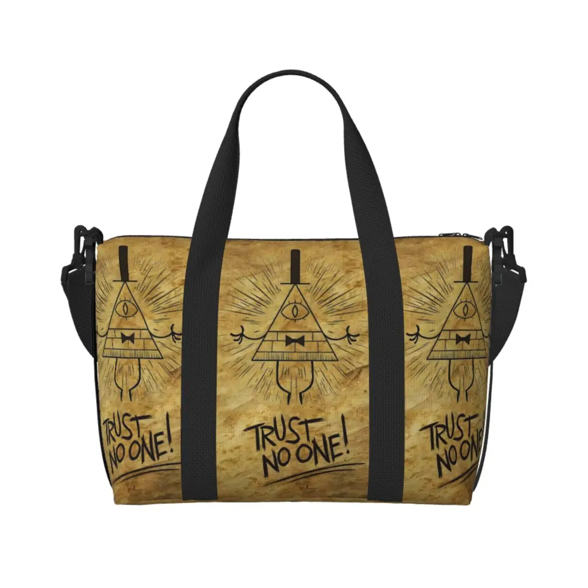 

Custom Gravity Falls Beach Tote Bag Women Extra Large Gym Carry On Mystery Comedy Animated Movie Travel Shopping Bags