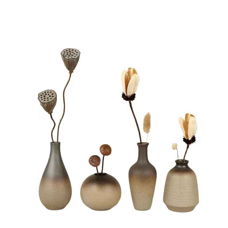 

Retro nostalgic Chinese ornaments Home accessories Study tea table Small dried flowers Vase Crafts decoration Living room