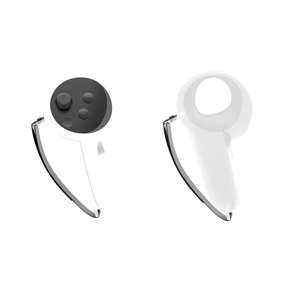 1 paio custodia protettiva in silicone con corda antiscivolo custodia per controller VR copertura maniglia per accessori VR Oculus Quest 3