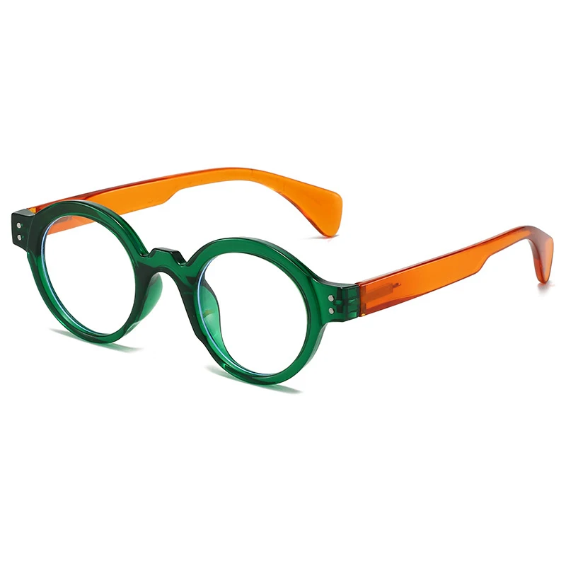 الرجعية جولة الربيع المفصلي الضوء الأزرق حجب نظارات للقراءة امرأة رجل كلاسيكي طول النظر الشيخوخي قارئ نظارات الديوبتر + 1.0 إلى + 4.0