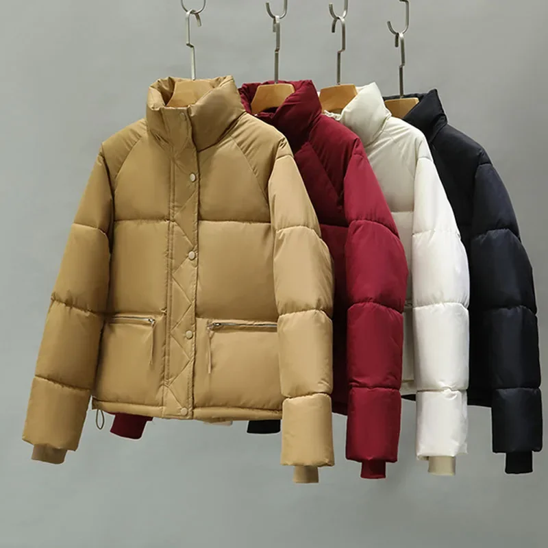 2024 New Autumn Winter Parka Jacket Women Casual Tops Women's Cotton-Padded Clothes Short Jacket Coats Female Outerwear Parkas