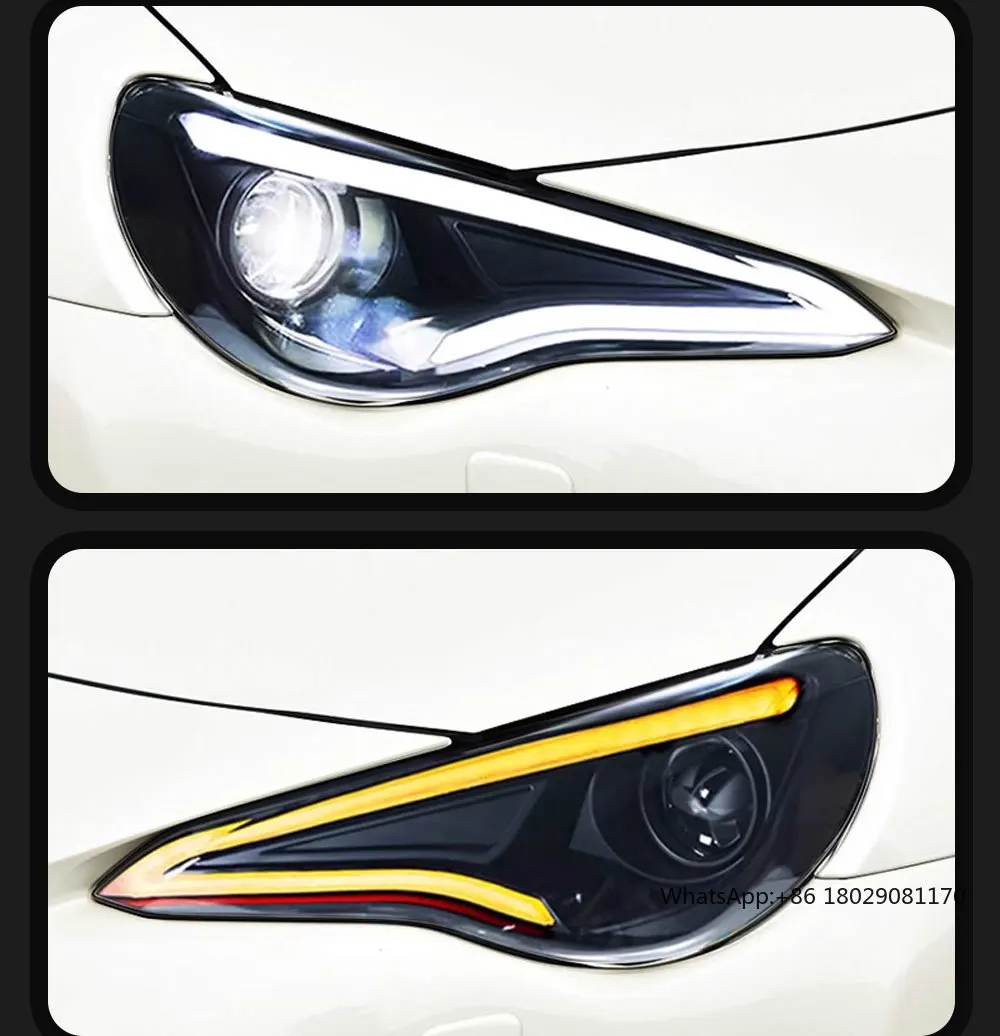 2013 to 2014 year FOR TOYOTA GT86 FT86 LED Head Light Black Angel Eye black Housing JS