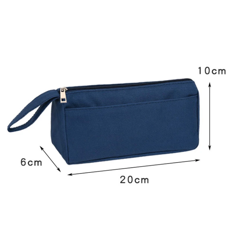 Trousse à crayons en tissu Oxford, Double couche Simple, grande capacité, Portable pour enfants, cadeau parfait, 1 pièce/lot