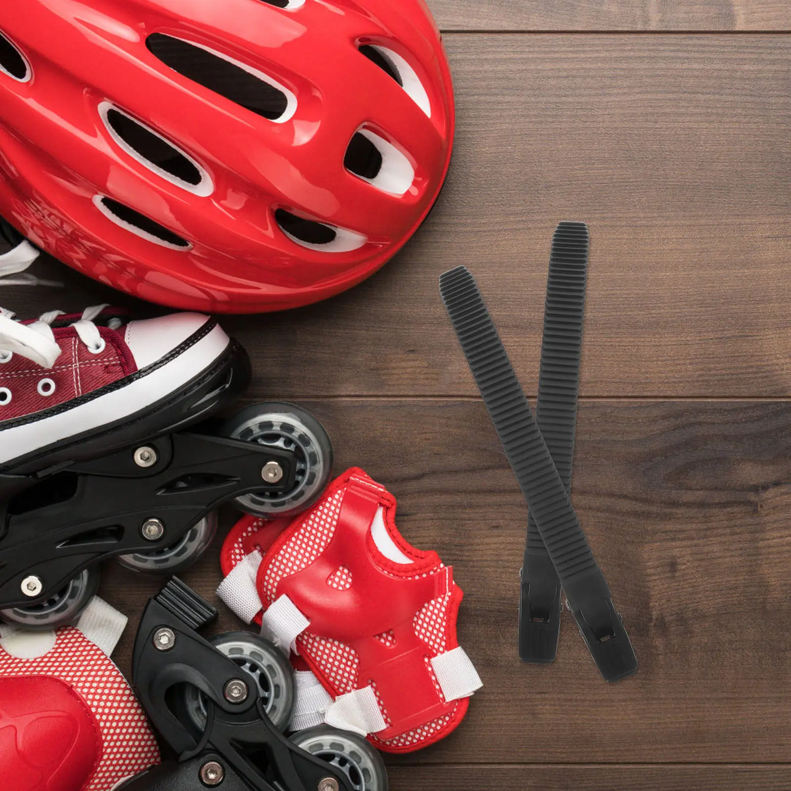 

2 комплекта ремней-пряжек для роликовых коньков, адаптирующиеся к форме стопы, снижающие трение, портативные, сменные, для роликовых и ледовых коньков