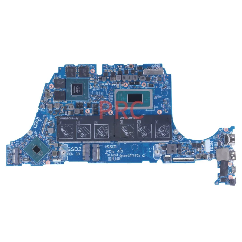 19844-1 For DELL Inspiron 7610 7510 Laptop Motherboard 098R13 SRKT1 i5-11400H N18P-G61-A-A1 GTX1650 DDR4 Notebook Mainboard Test