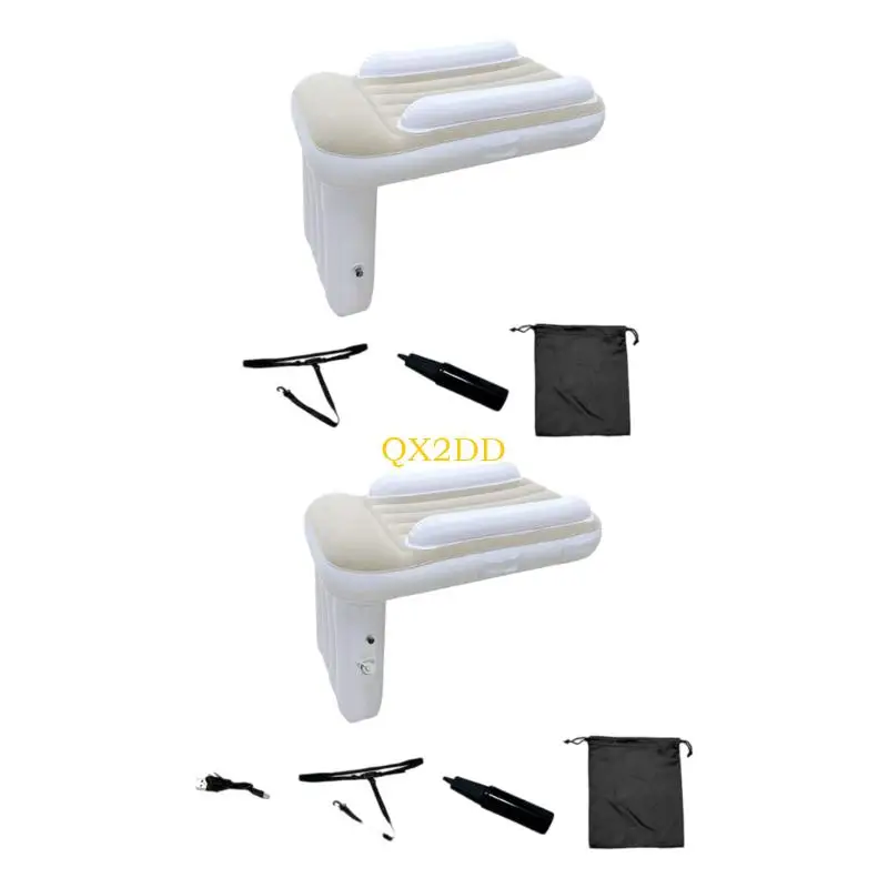 

QX2D Portable Inflatable Toddler Travel Bed Quick Inflation Design With Safety Rails For Camping Trip Indoor Outdoor Use