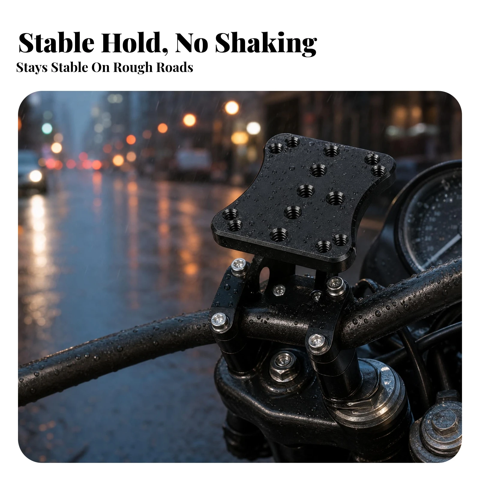 Vehicle Accessory Compact Motorcycle Navigation Mount 12 Mm Handlebar Mount Black