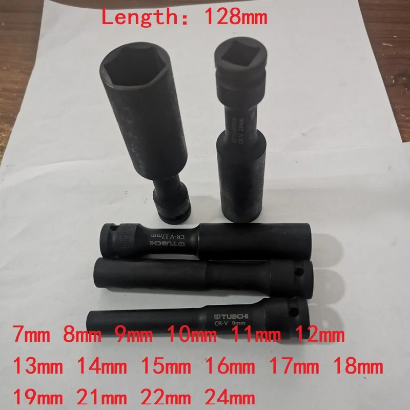 7mm 8mm 9mm 10mm 11mm 12mm 13mm 14mm 15mm 16mm 17mm 18mm 19mm 21mm 22mm 24mm 1/2 Drive Impact Deep Shallow Socket Long