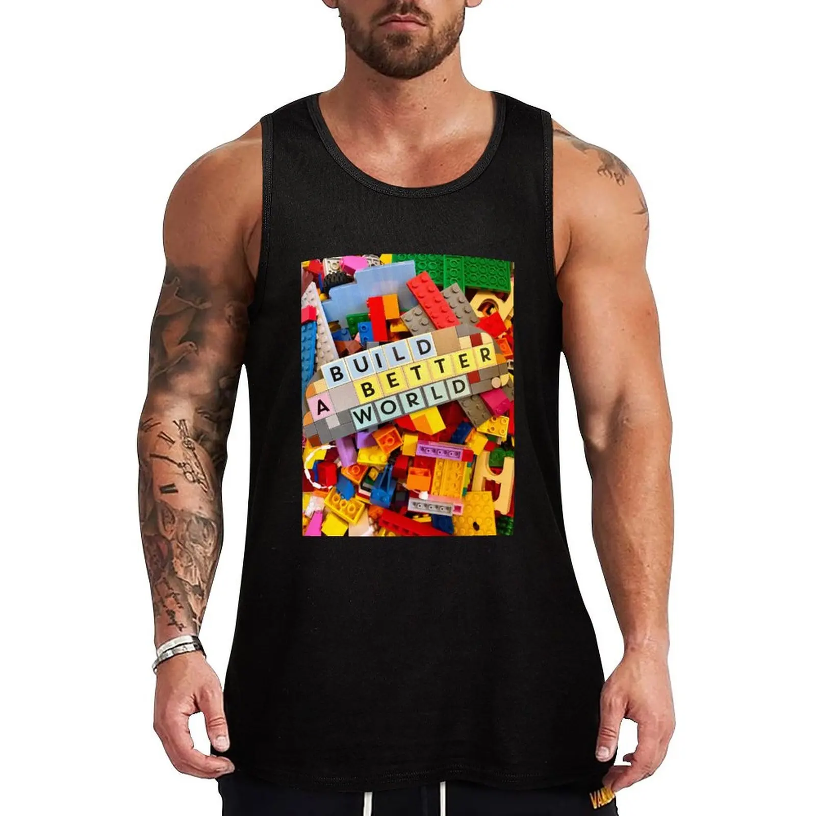 Build a better world Tank Top Plain Basic Tank Top Cotton Soft Sleeveless Tee