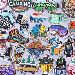 Outdoor Iron On Patches For Clothes Camp Embroidered Patches For Clothing Thermoadhesive Patches On Clothes Stripe Sew On Patch