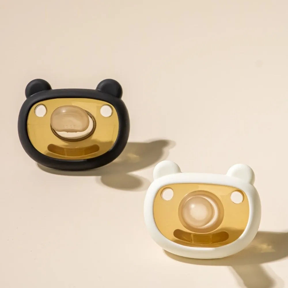 2pcs Soft Touch Newborn Silicone Pacifier Anti Eating Hand Breathable Baby Soother Cute Little Bear BPA Free Baby Nipple