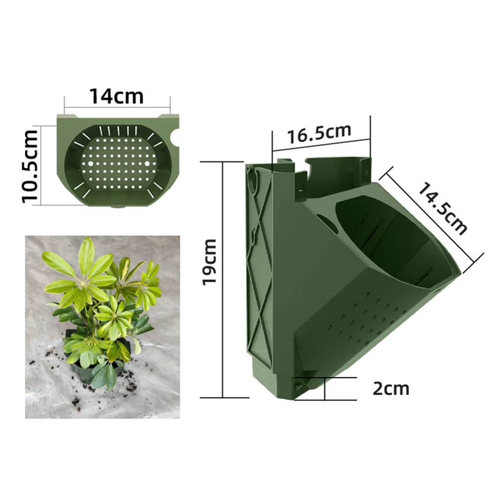 코너 식물 벽 냄비 꽃 수직 교수형 화분 컨테이너 직각 화분 야외용 3차원 장착