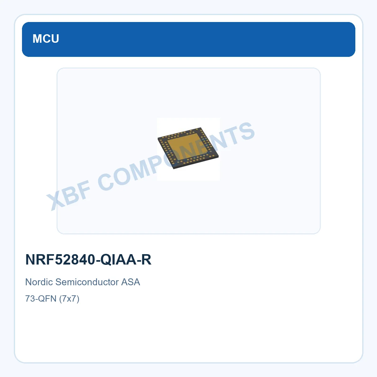 NRF52840-QIAA-R Nordic Semiconductor ASA Wireless SoC 73-QFN (7x7)