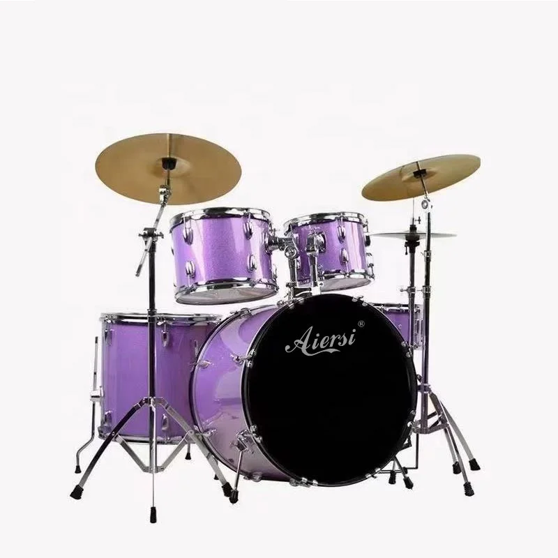 Most Popular Custom Brand Colour Professionnel Drum Set 5 Pcs Acoustic Percussion Instrument