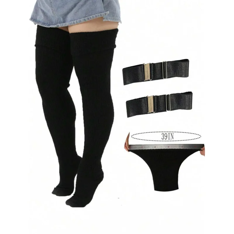 Women's over Knee Socks J 16614 Knee High Stockings Comfortable Soft Material Neutral Style for Spring Season