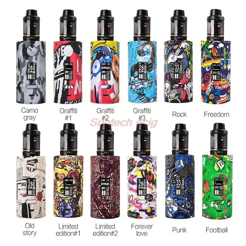 Vapor Storm 230 Cigarettes électroniques Vape Mod Kits 200w TC Box Mods utiliser double 18650 batterie dérivation TCR Mode 2ml Hawk Tank Ecig