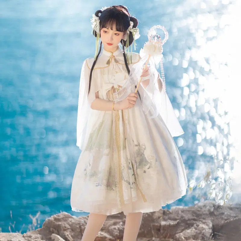 2026 new Chinese Style Immortal Fairy Lolita Dress Jsk Sling Dress with Han Elements Goth Dresses Women Lolita