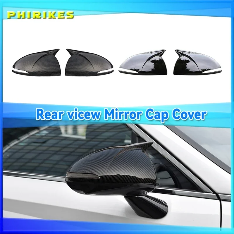 

Carbon Fiber Side Wing Mirror Rearview Mirror Cover Shell Cap Housing Replace for Hyundai Sonata DN8 2020 2021