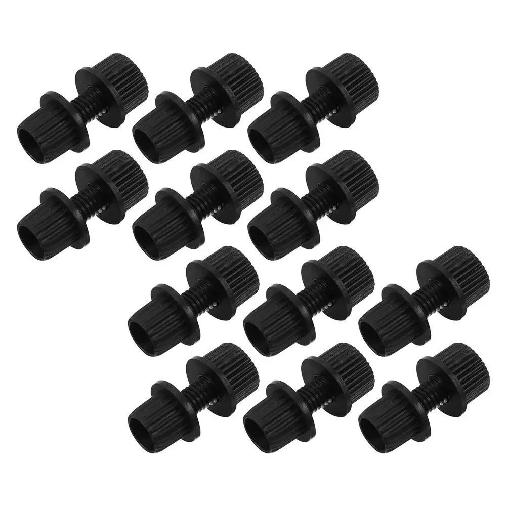12Pcs Motorcycle License Plate Fasteners License Plate Fixing Screw For Garage Organ Black Nylon Screws Stable