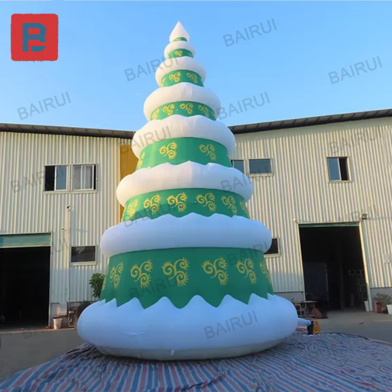 Huge inflatable christmas tree santa claus trees new year courtyard party big annual meeting decoration