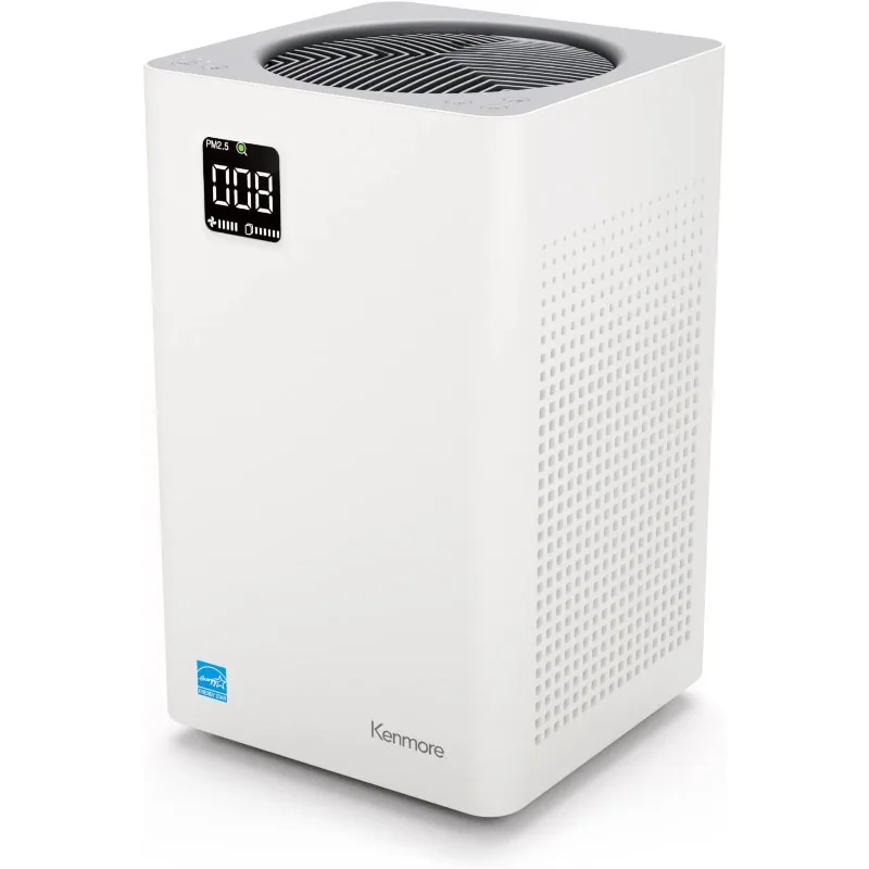 

Air Purifiers with H13 True HEPA Filter,Covers Up to 1200 Sq.Foot,24db Silent Clean 3-Stage HEPA Filtration System,5 Speeds