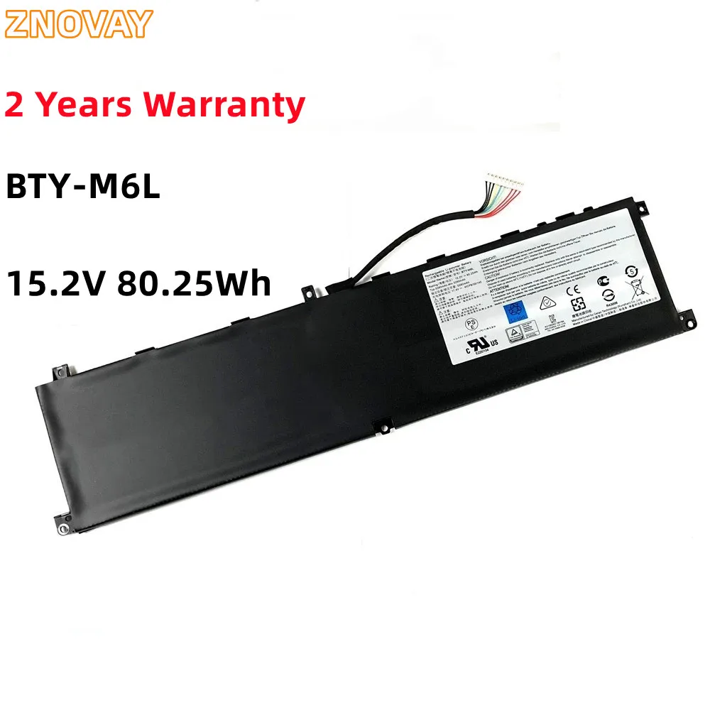 

ZNOVAY BTY-M6L New Battery For MSI GS65 GS75 Stealth Thin 8RF 8RE PS63 P65 P75 Creator 8RC 8SC 9SC 9SE MS-16Q3 MS-16Q2 Series