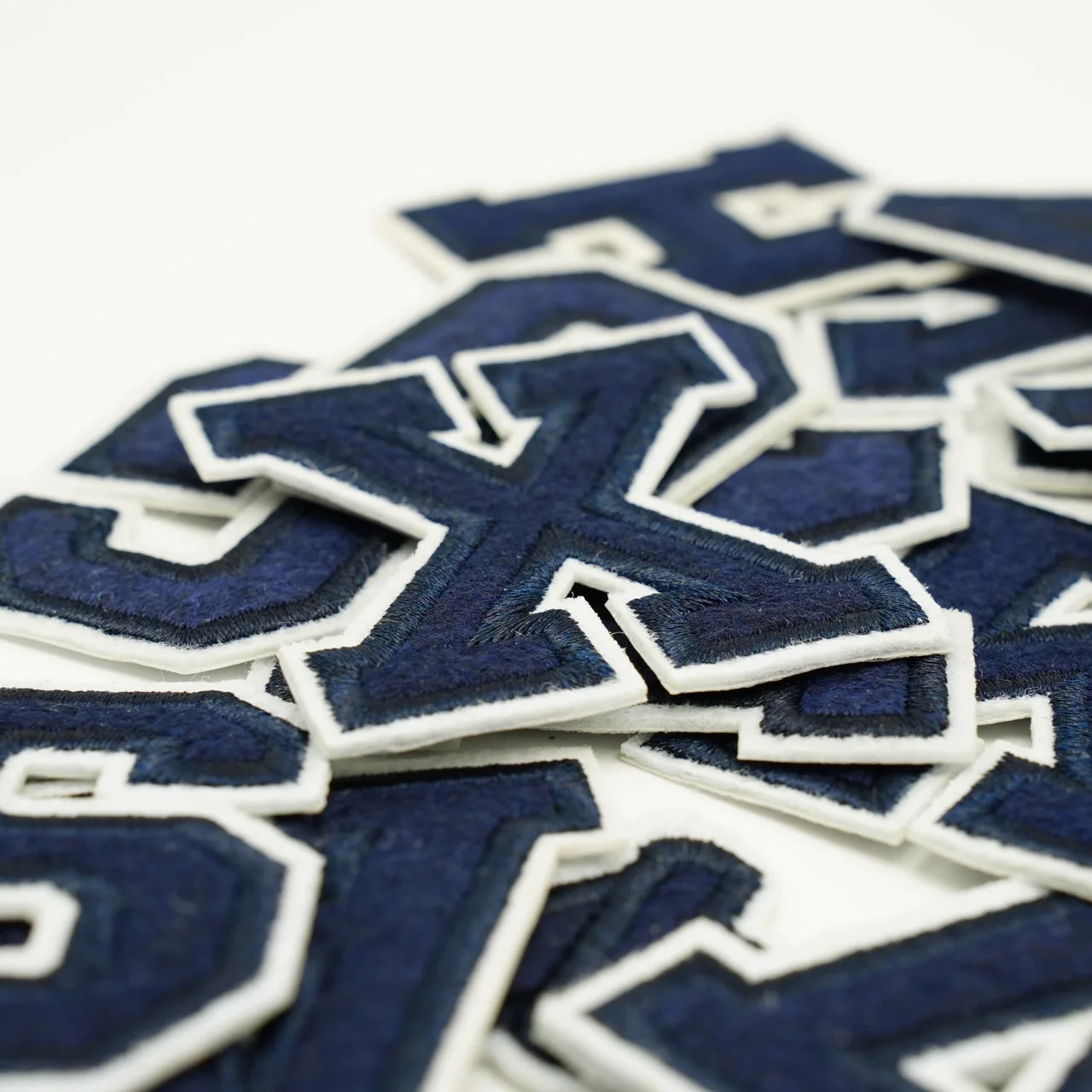 5.5CM Navy Blue Letter Patch Embroidered Iron on Patches Alphabet ABC DEF LMN RST UVW XYZ for Clothing Bags Name DIY Accessories