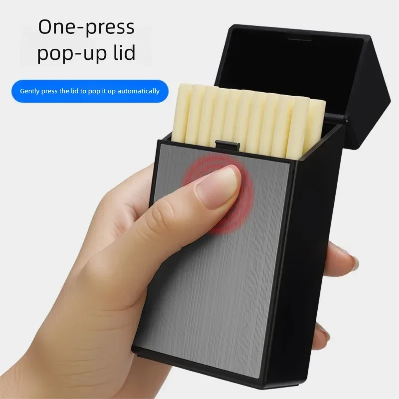 Large-capacity 40-pack Portable Thick, Medium and Thin Cigarette Box, Anti-pressure and Moisture-proof Press Flip Cigarette Box