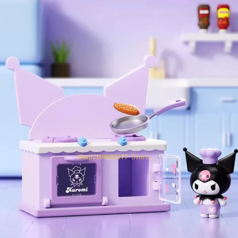 

WONDER MOON Sanrio Kitchen Series Toys Hello Kitty Kuromi Cinnamoroll Mini Food Toy Cute Simulation Playset Collectible Gift